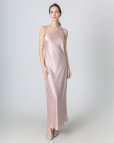 Robe Maxi en Soie à Épaule Unique